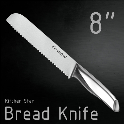 Carefully Balanced Ergonomic Handle Cerasteel Knife 8 In Bread Knife