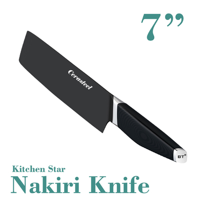 7 Inch Sharp Kitchen Knives / Hammertone Blade Ceramic Cutter Knife